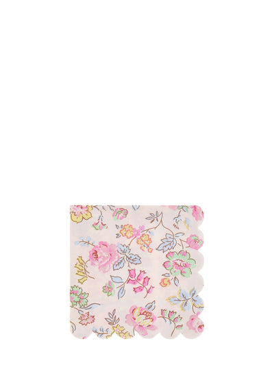 Chintz cocktail napkins, pink (16 pcs)