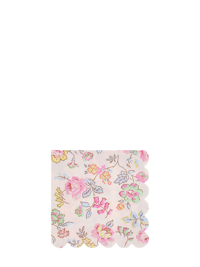 Chintz cocktail napkins, pink (16 pcs)