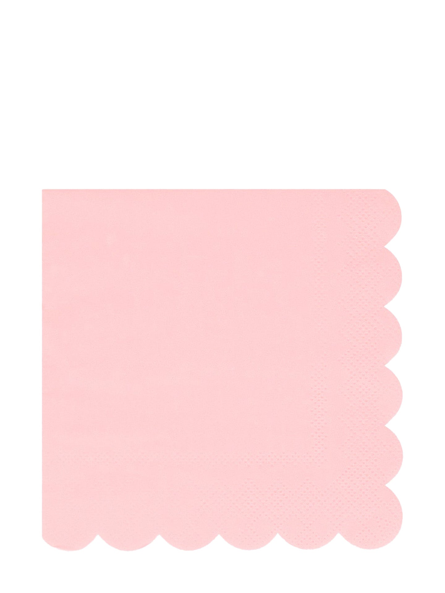 Scalloped cocktail napkins, cotton candy pink