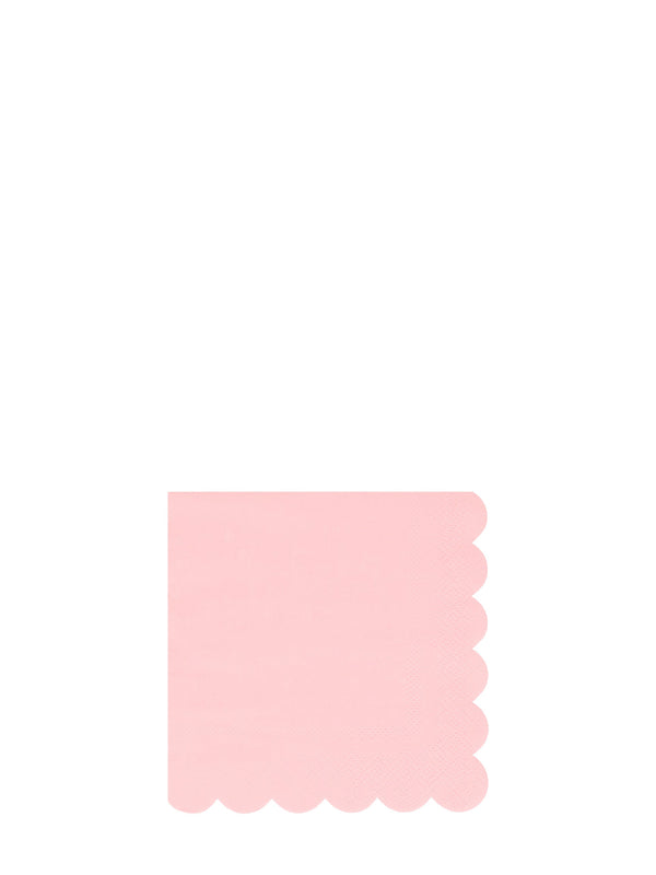Scalloped cocktail napkins, cotton candy pink