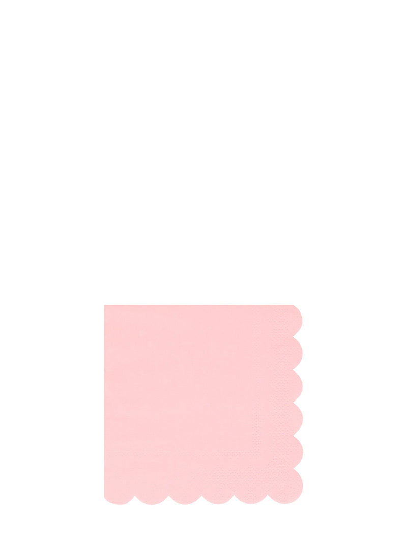Scalloped cocktail napkins, cotton candy pink