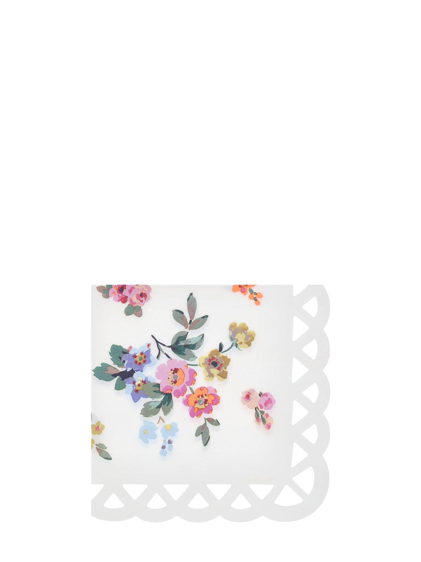 Basketweave floral dinner napkins