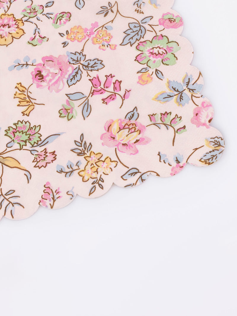 Chintz dinner napkins, pink (16 pcs)