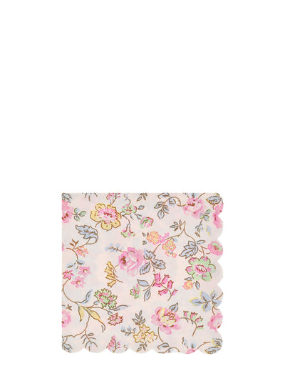 Chintz dinner napkins, pink (16 pcs)