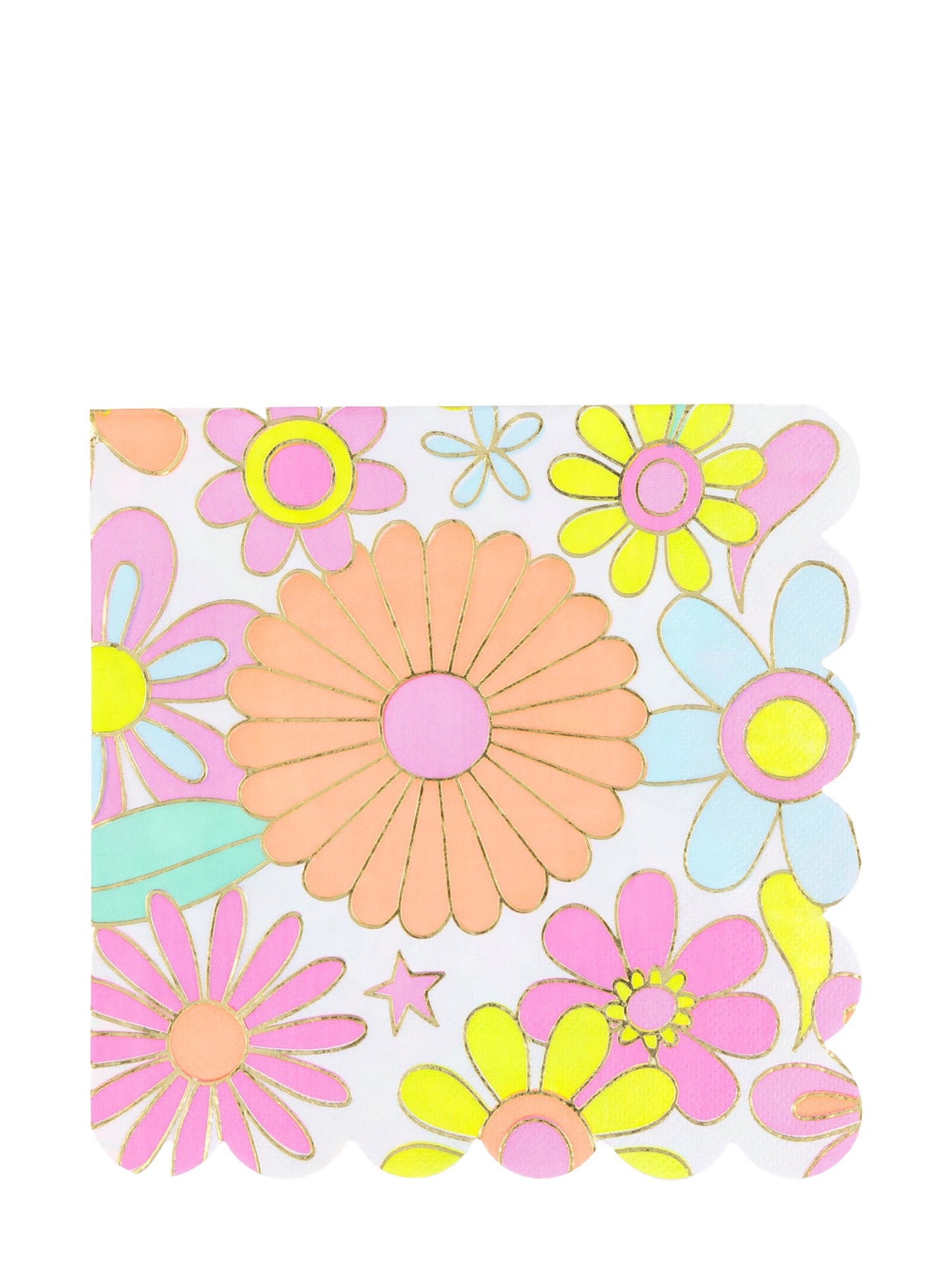 Flower power dinner napkins