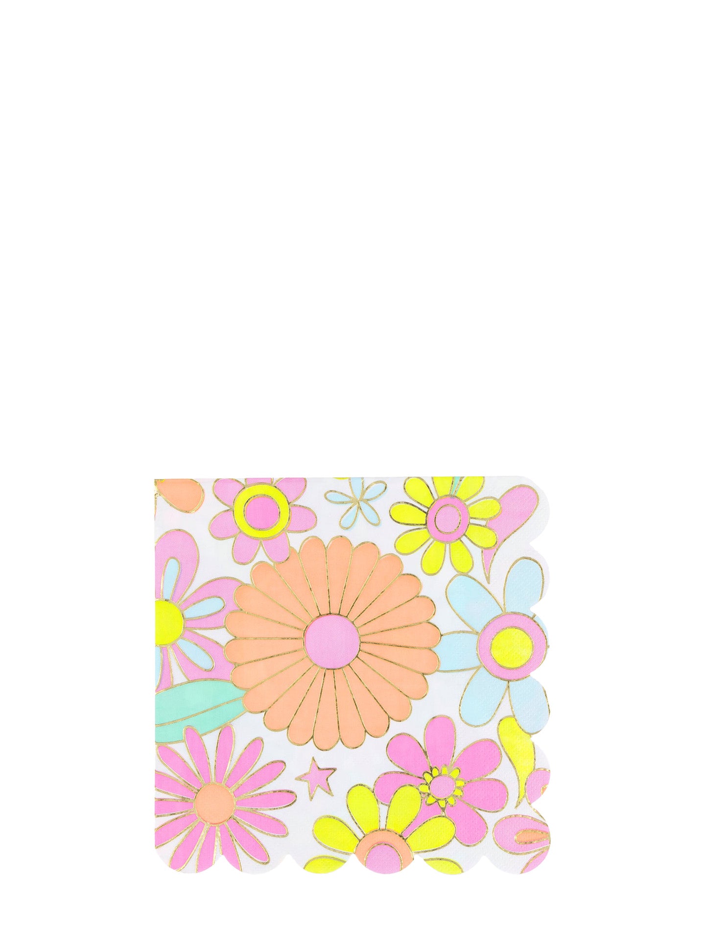 Flower power dinner napkins