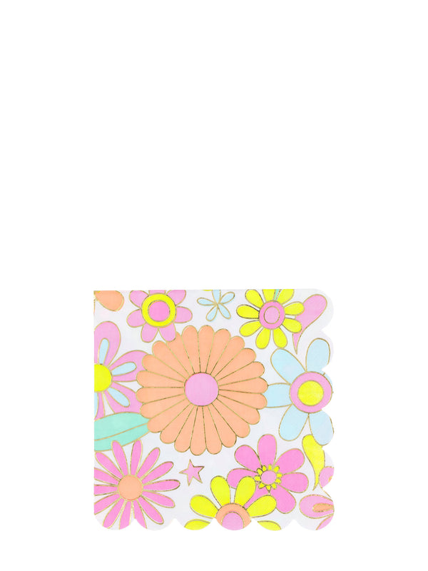 Flower power dinner napkins