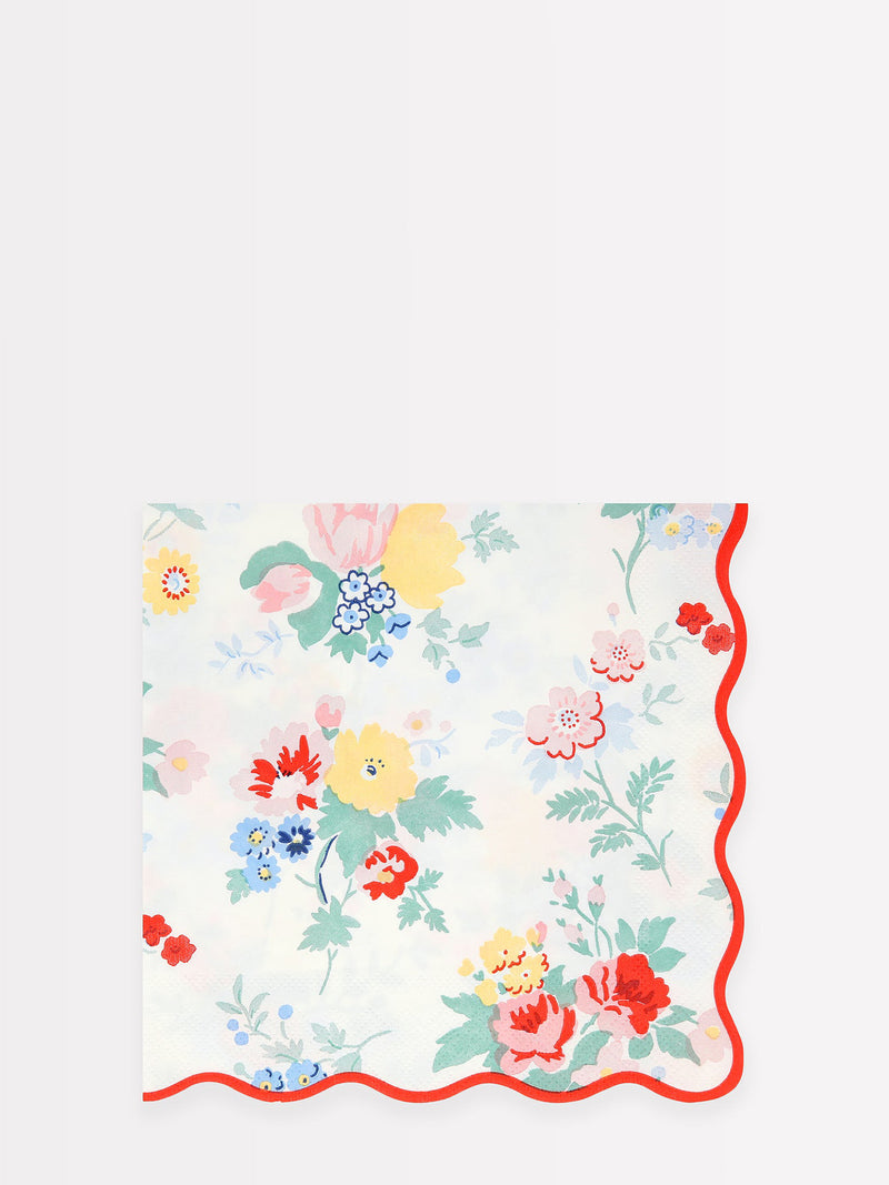 Vintage floral dinner napkins
