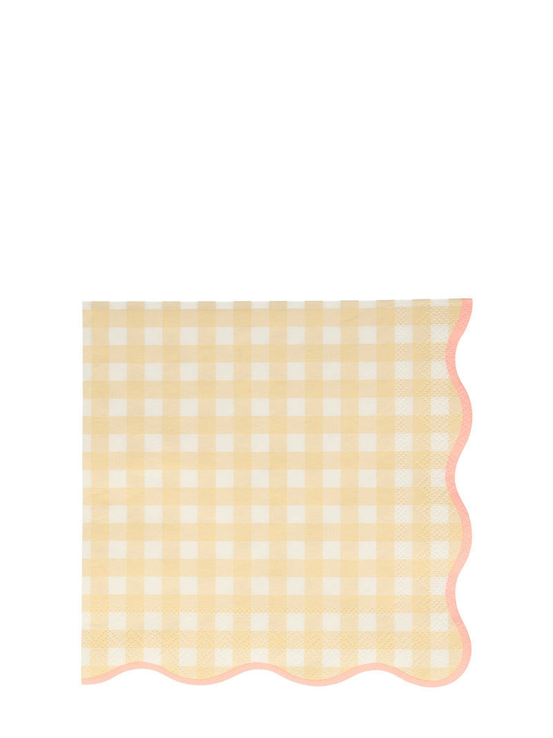 Gingham dinner napkins
