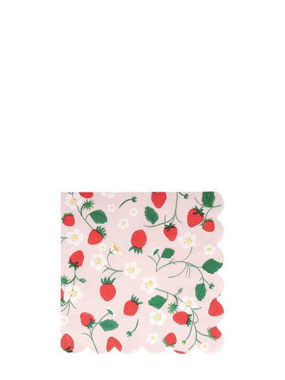 Strawberries dinner napkins