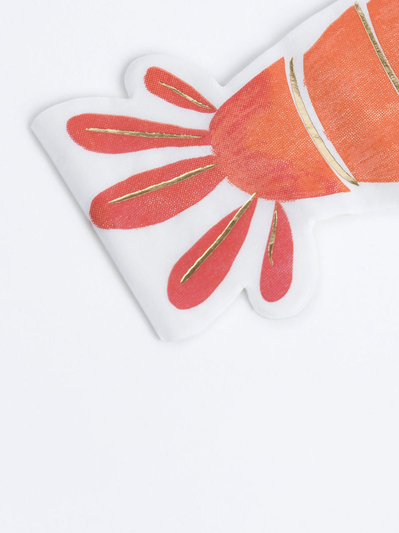 Lobster shaped napkins (16 pcs)