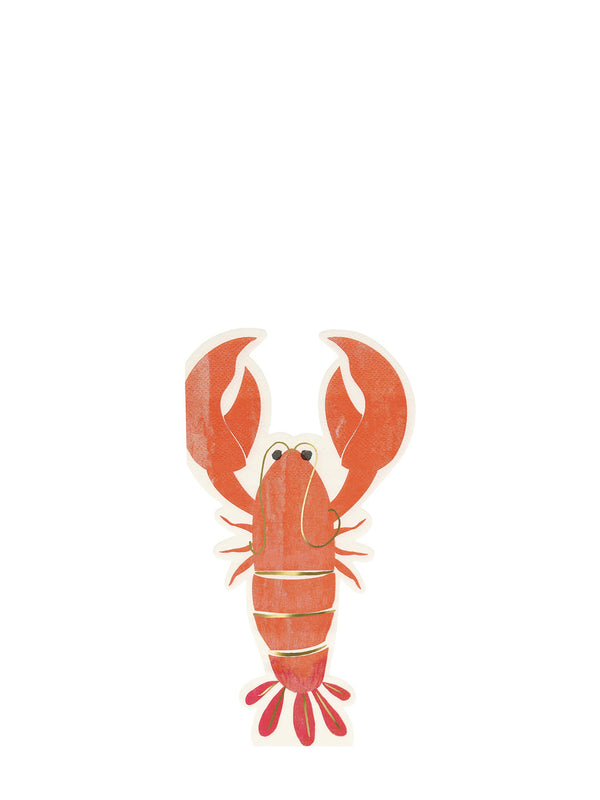 Lobster shaped napkins (16 pcs)
