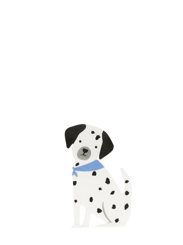 Puppy dalmatian shaped napkins (16 pcs)