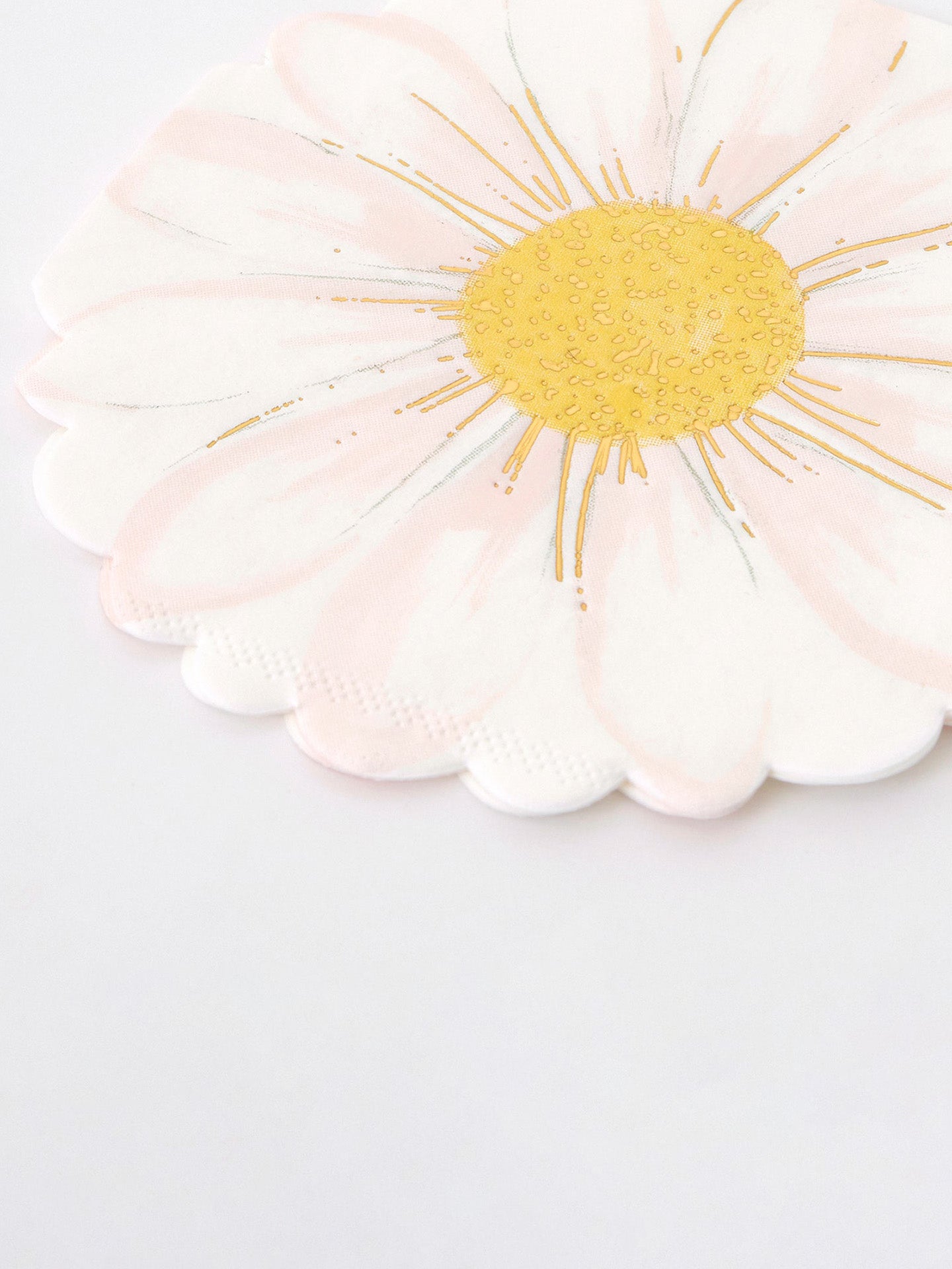 Daisy shaped paper napkins