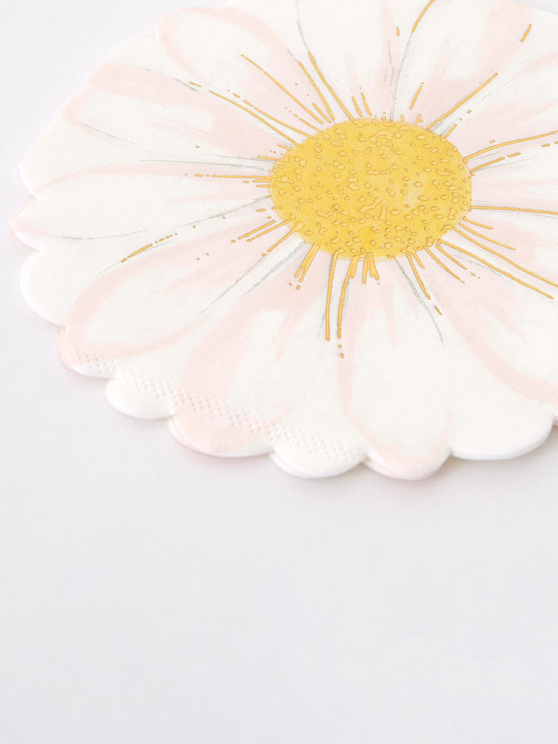 Daisy shaped paper napkins