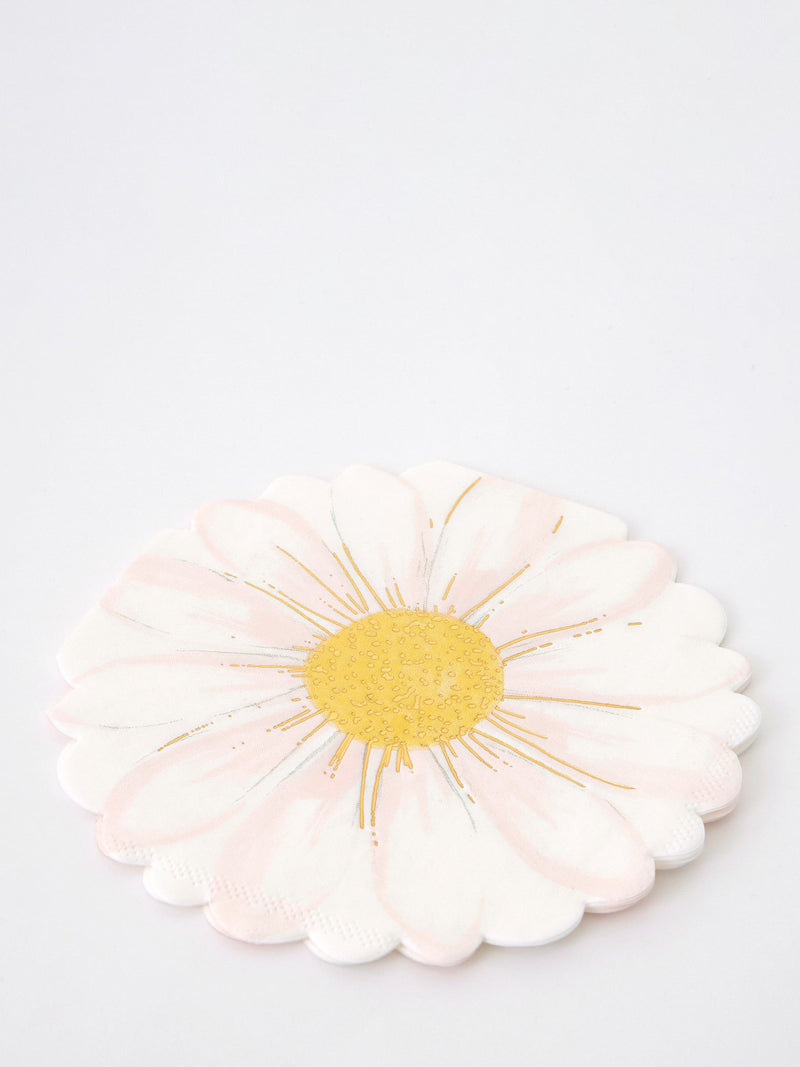 Daisy shaped paper napkins