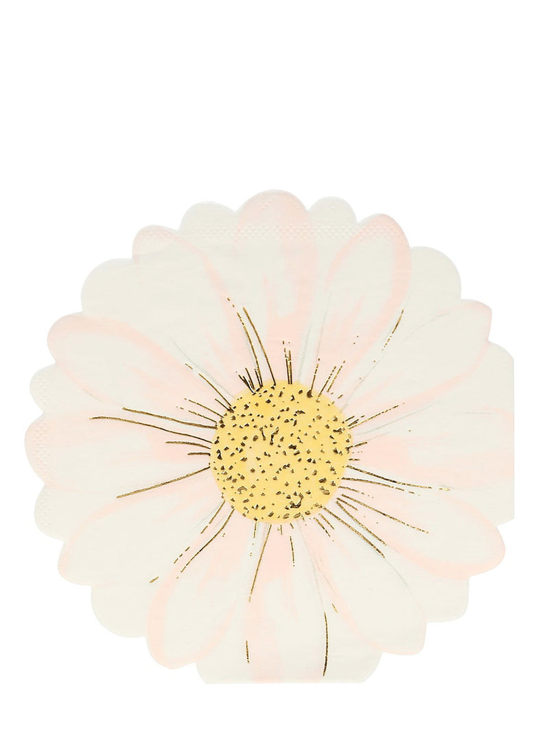 Daisy shaped paper napkins