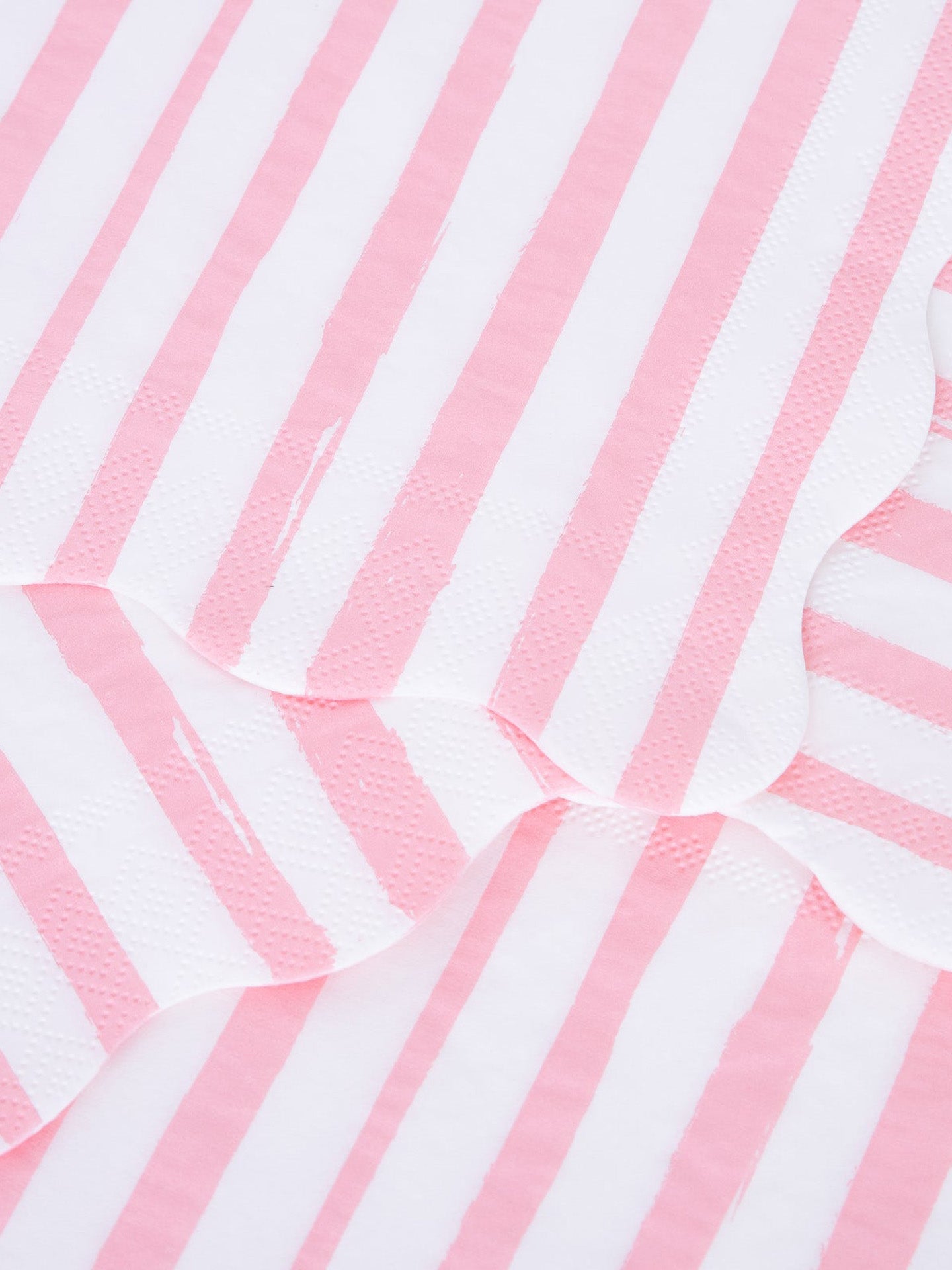 Pink stripe napkins, small