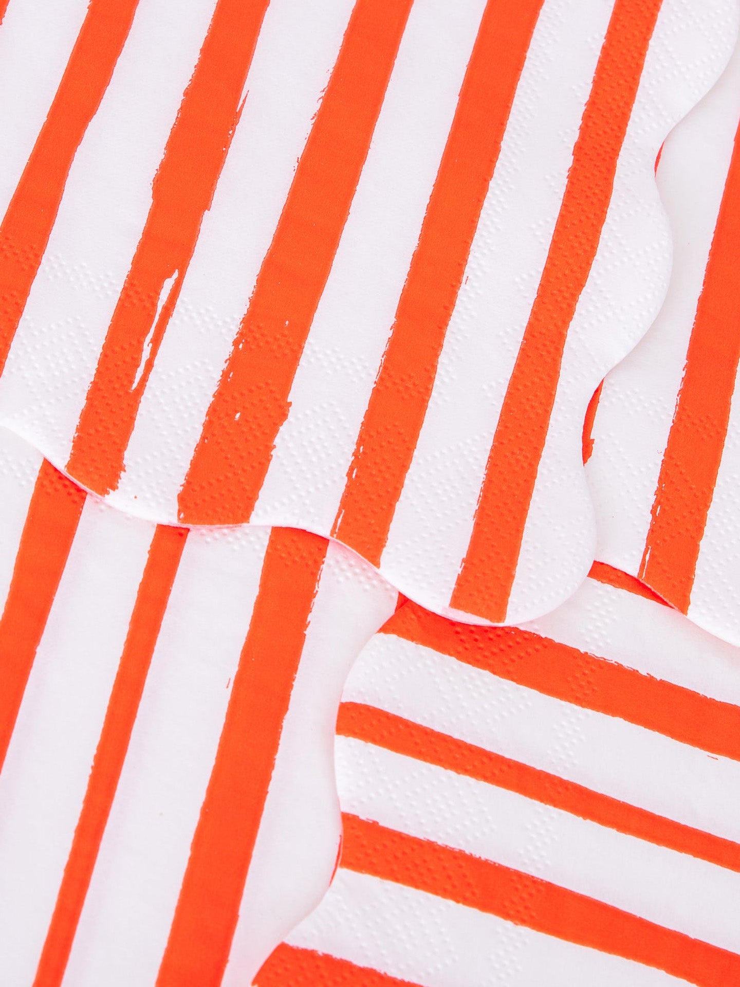 Red stripe napkins, small