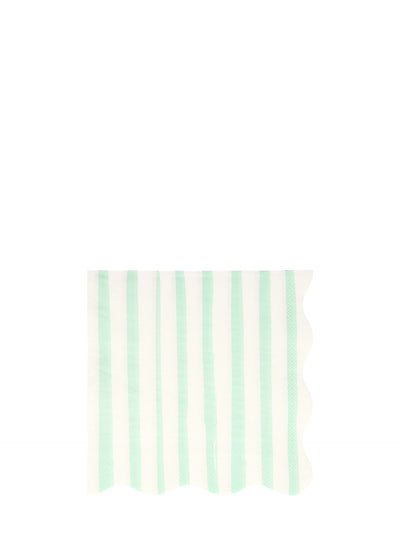 Mint Stripe dinner napkins (16 pcs)