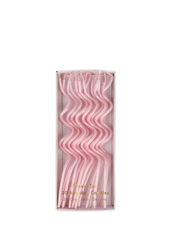 Pink swirly candles