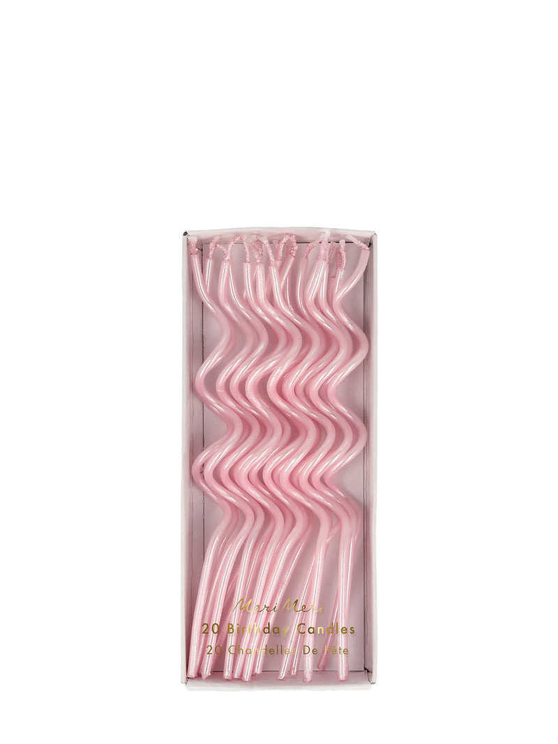 Pink swirly candles