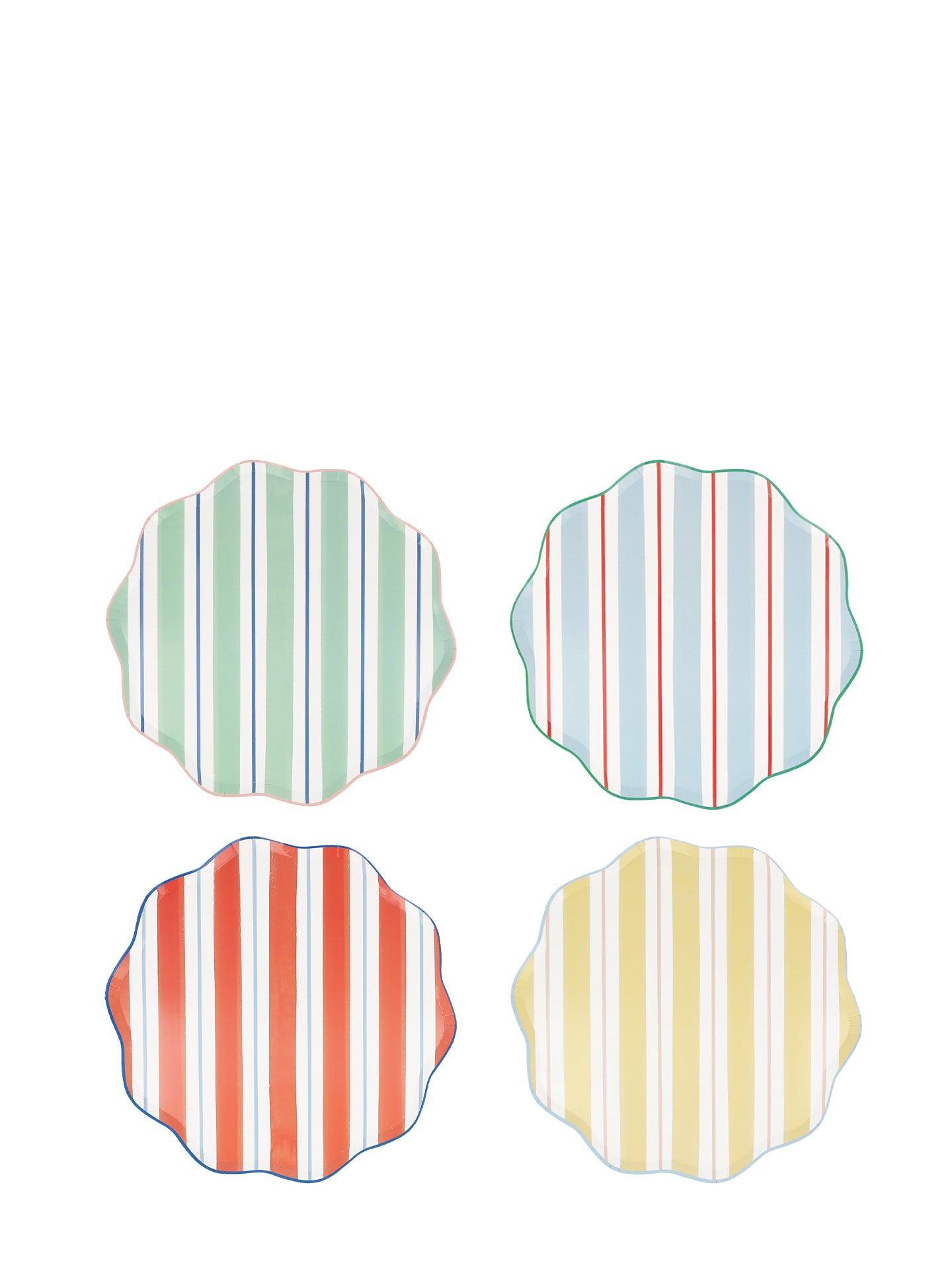 Preppy stripe dinner plates