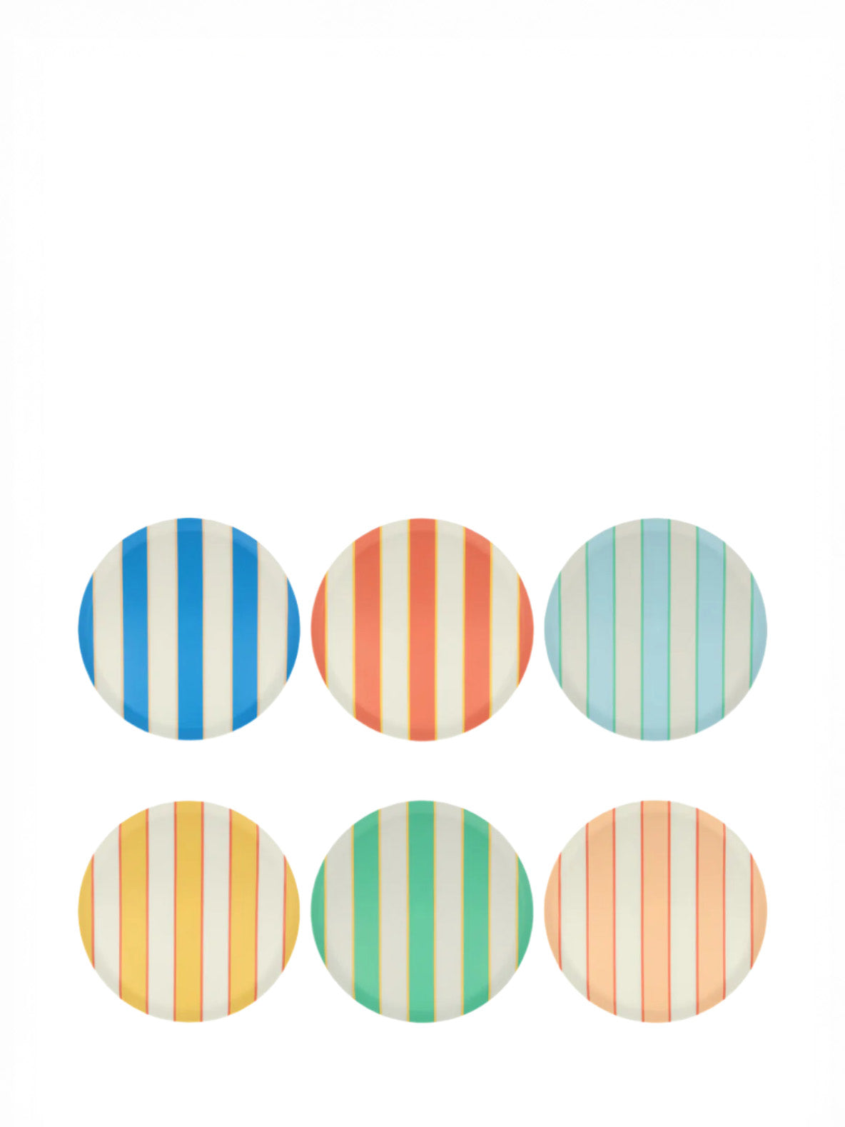 Stripe mix reusable side plates