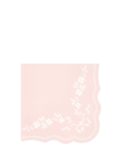 Rococo cocktail napkins, pink