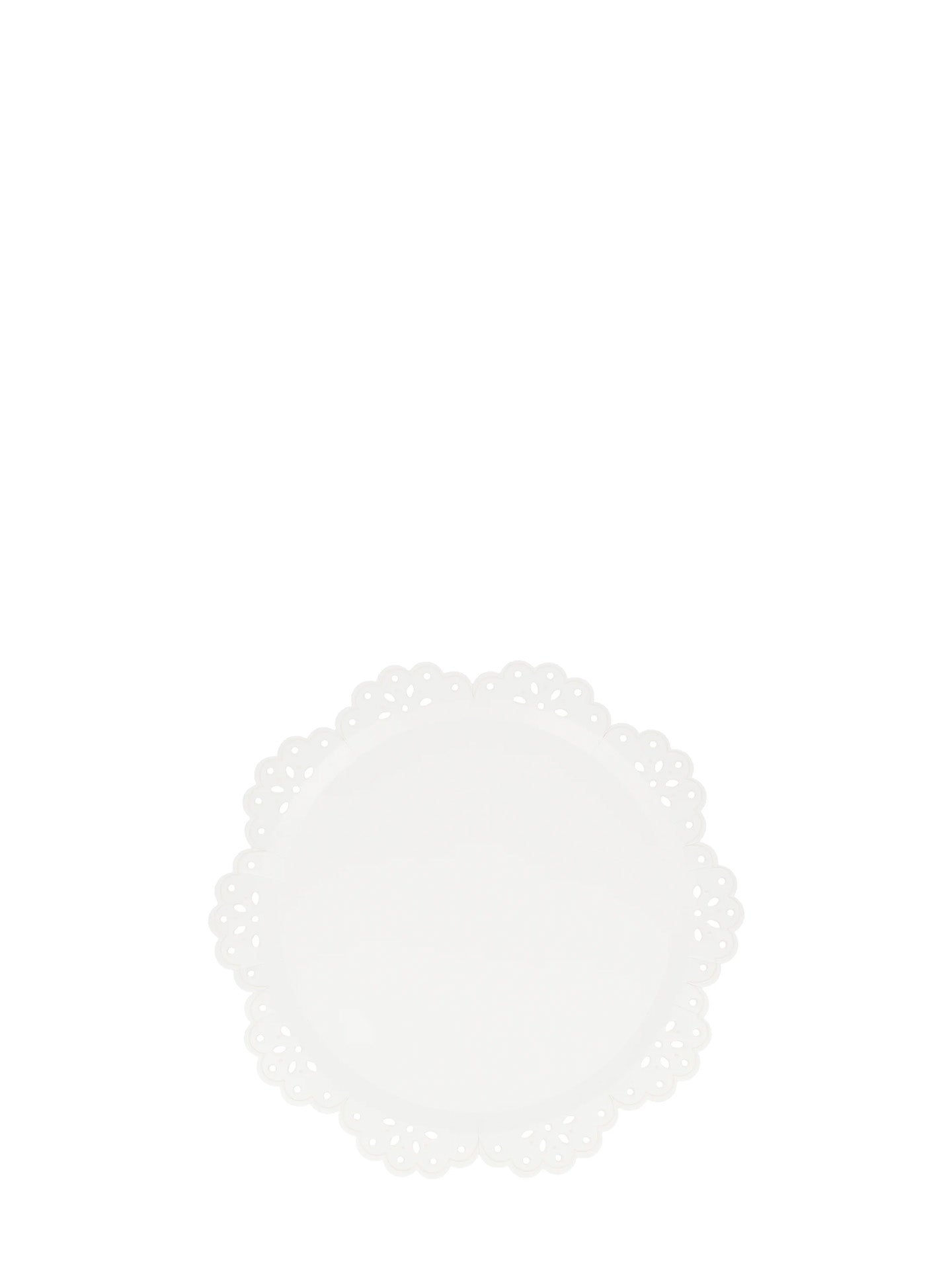 Broderie Anglaise lace white side paper plates