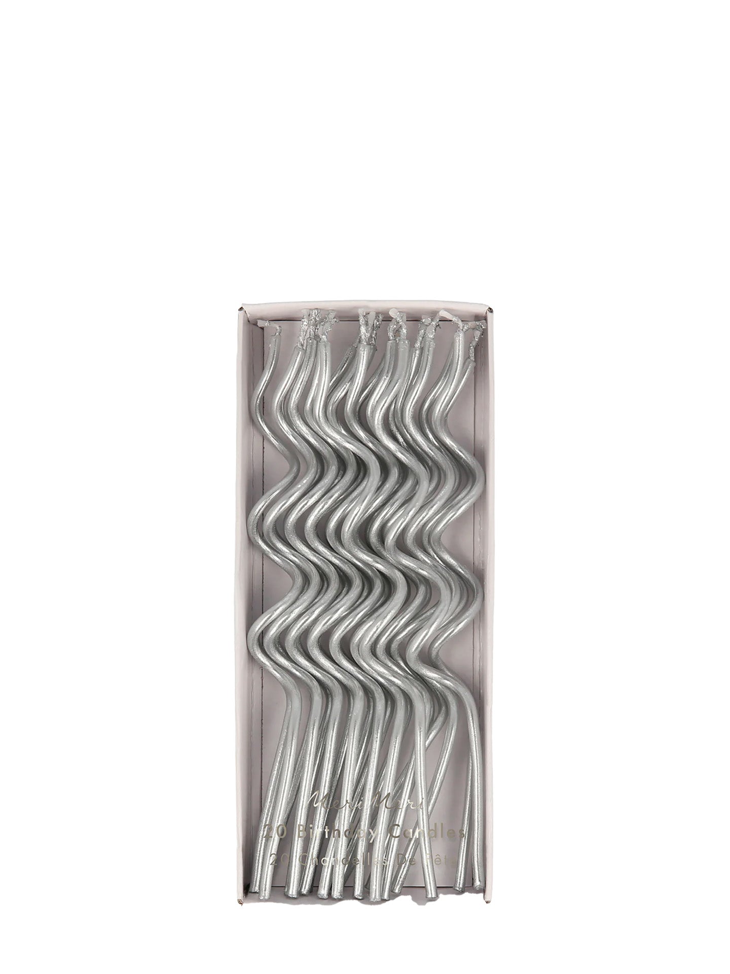 Silver swirly candles