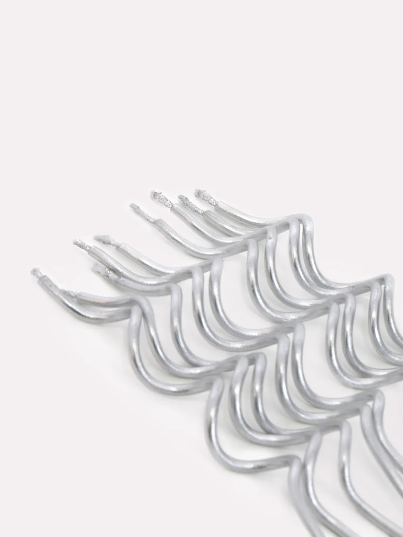 Silver swirly candles