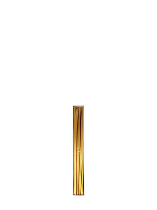 Gold tall tapered candles