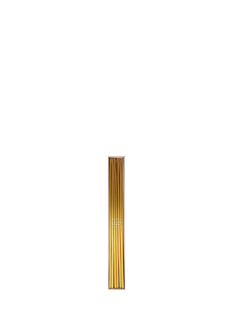 Gold tall tapered candles
