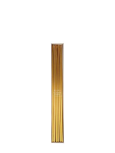 Gold tall tapered candles