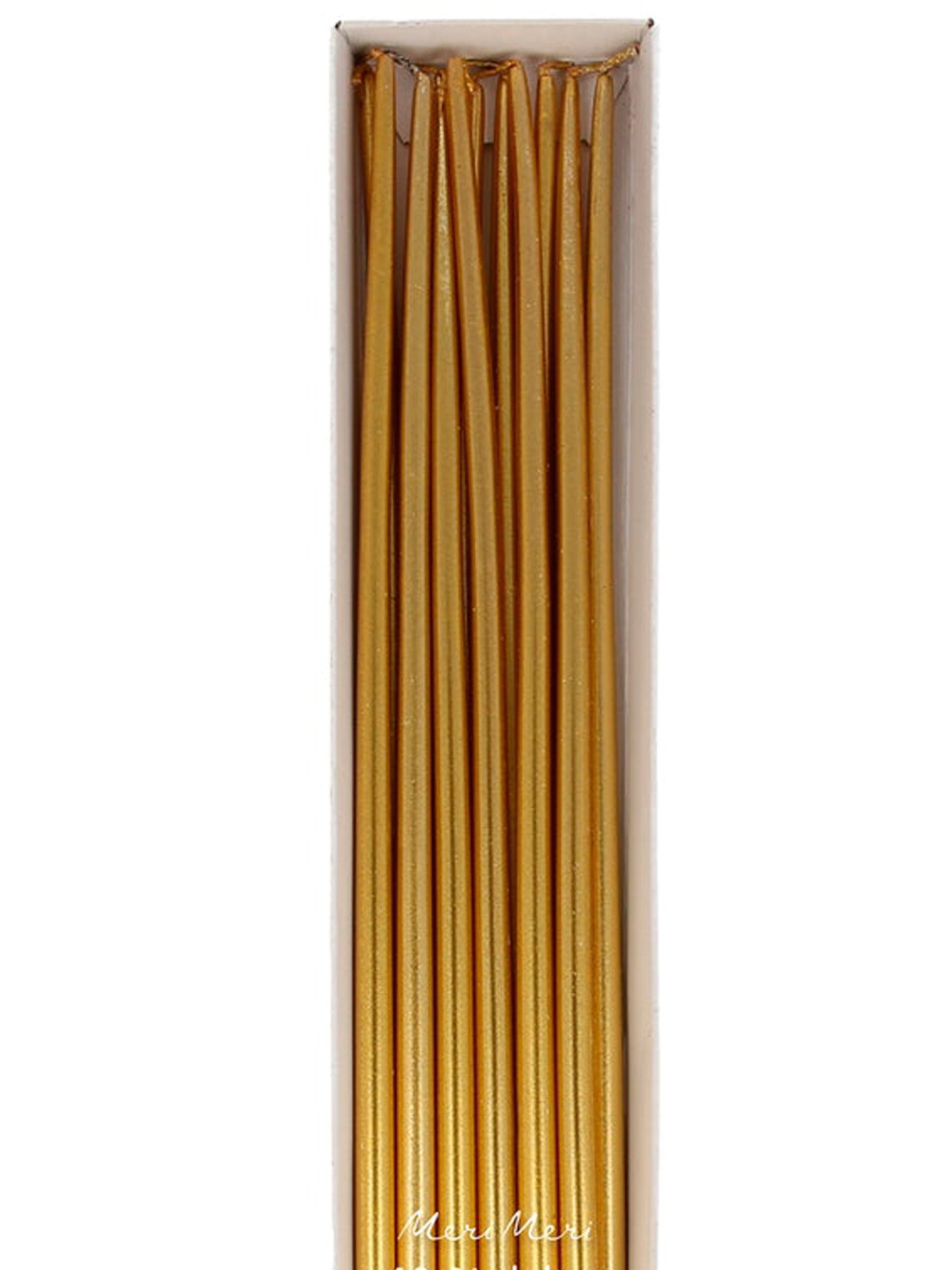 Gold tall tapered candles