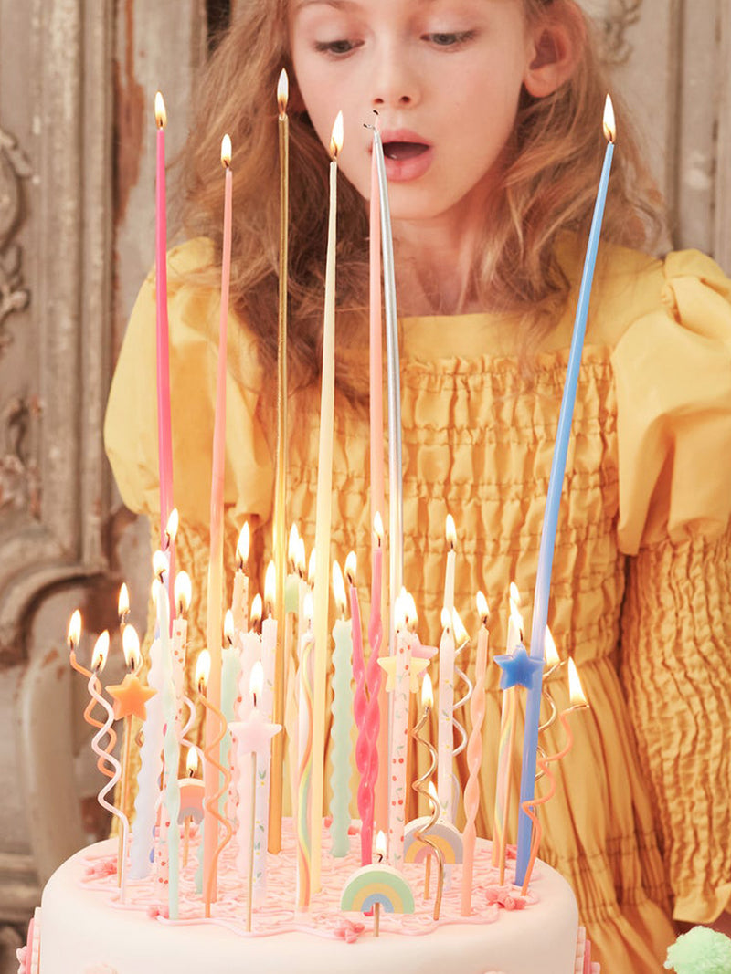 Gold tall tapered candles