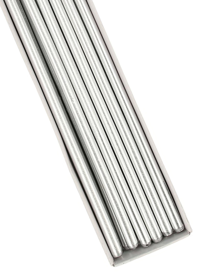 Silver tall tapered candles
