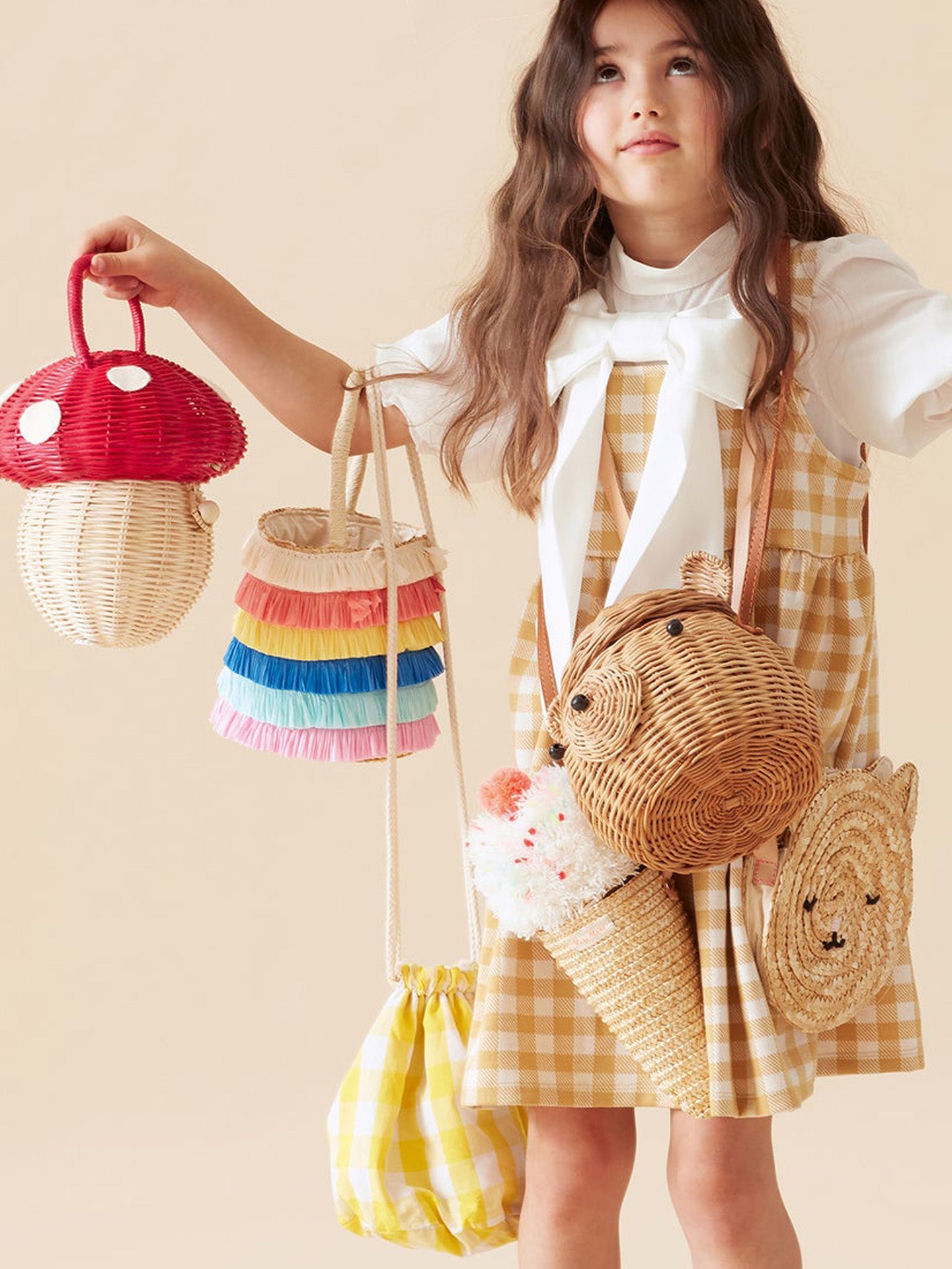 Bear rattan bag