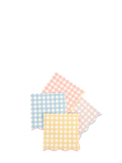 Gingham cocktail napkins