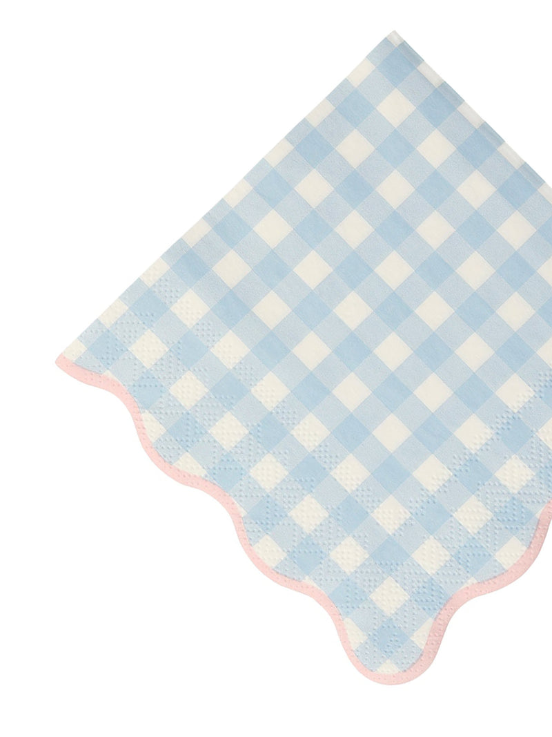 Gingham cocktail napkins