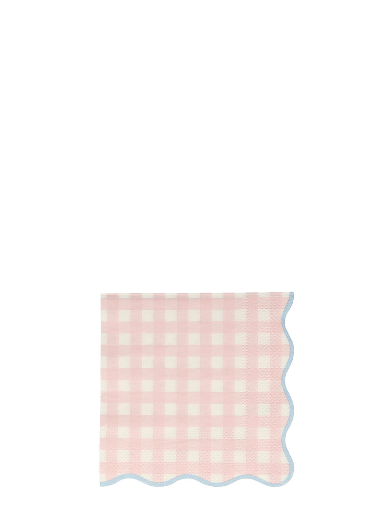 Gingham cocktail napkins