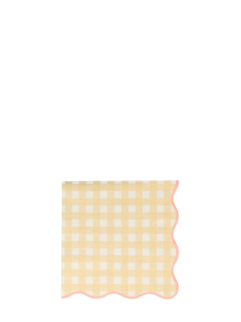 Gingham cocktail napkins
