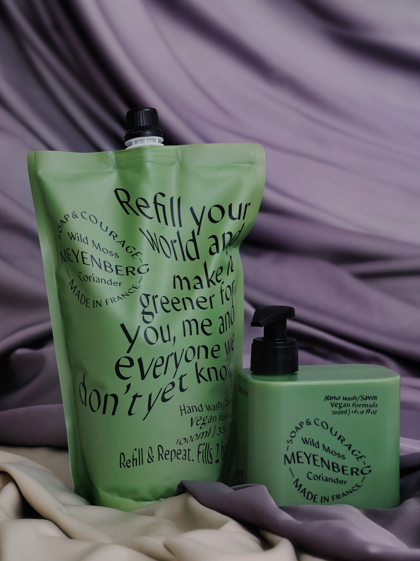 Soap & courage refill, hand wash wild moss & coriander, 1000 ml