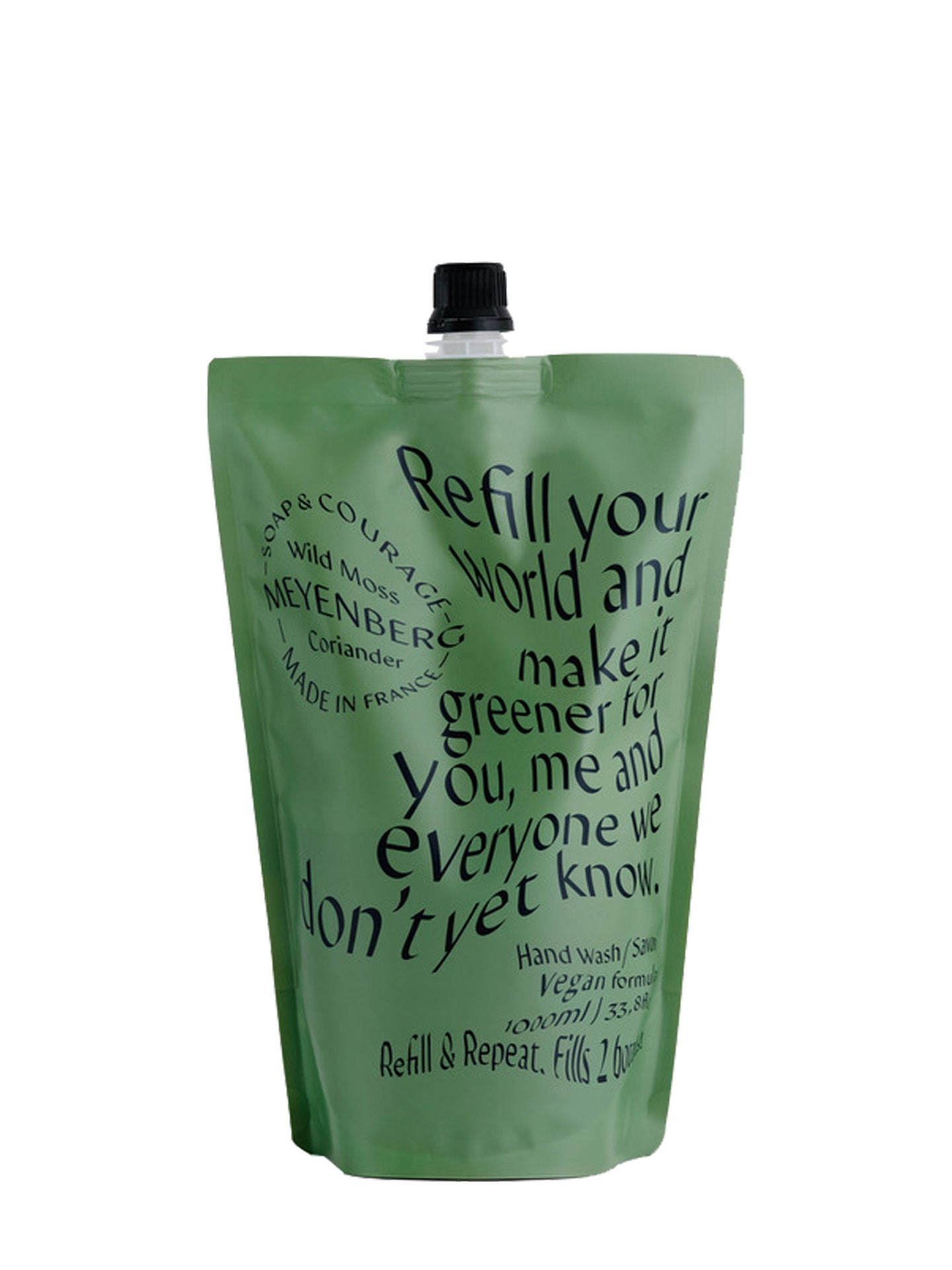 Soap & courage refill, hand wash wild moss & coriander, 1000 ml