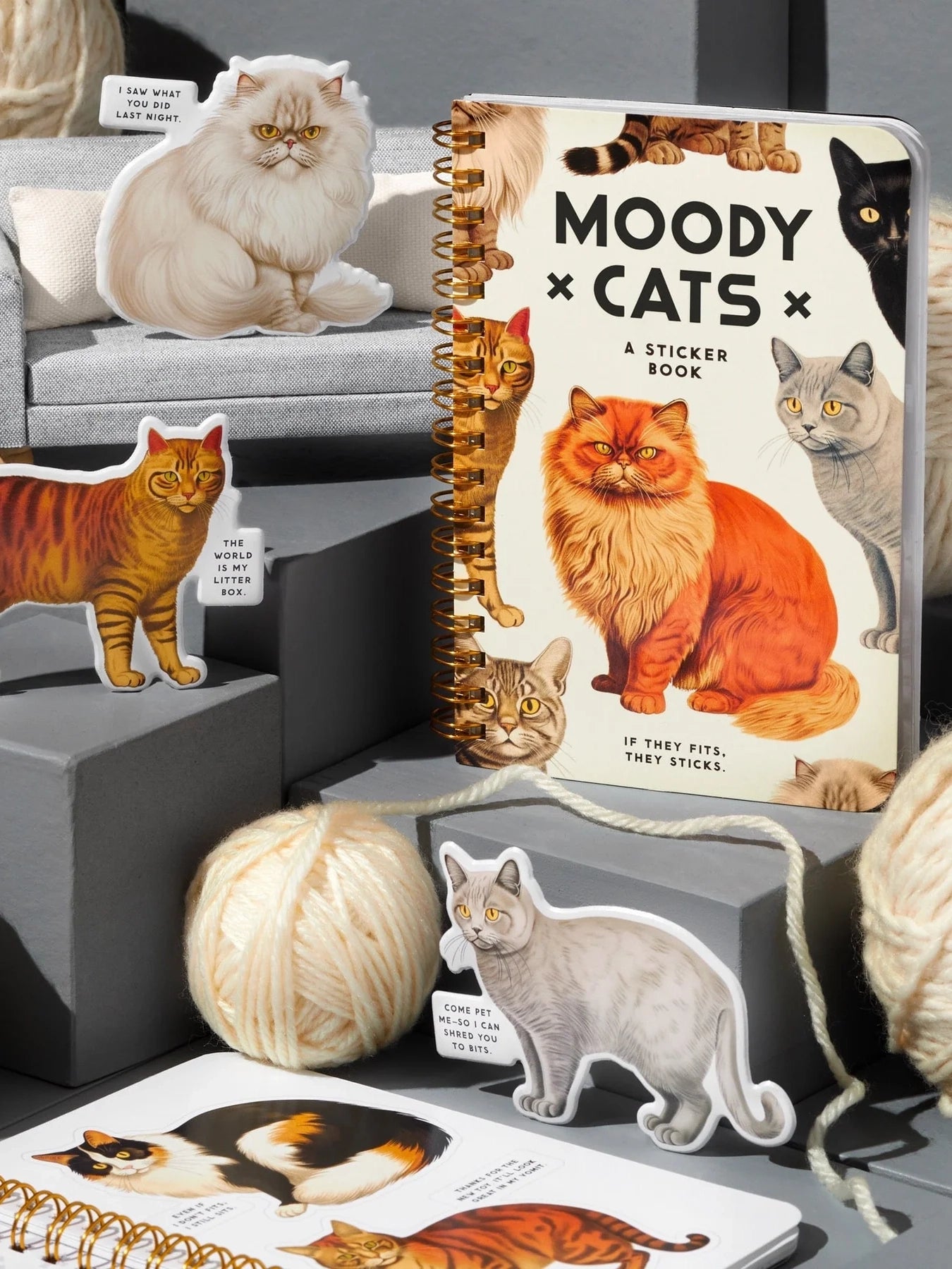Moody Cats Sticker Book