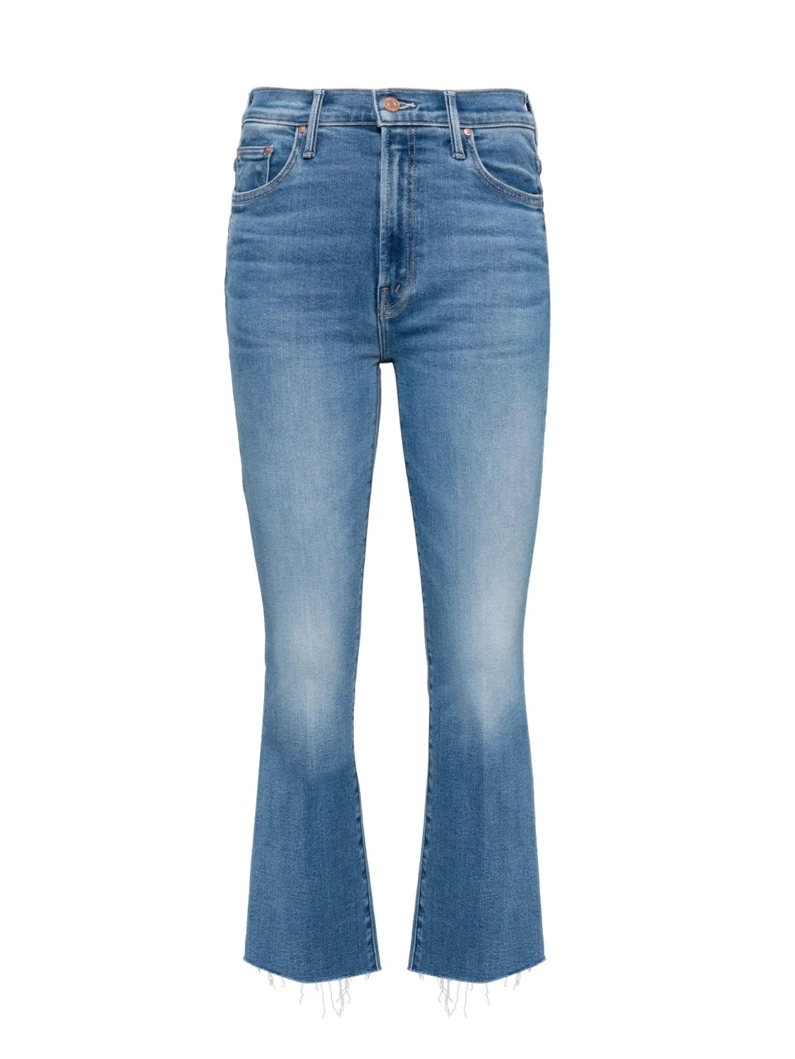 Blue jeans on a white background