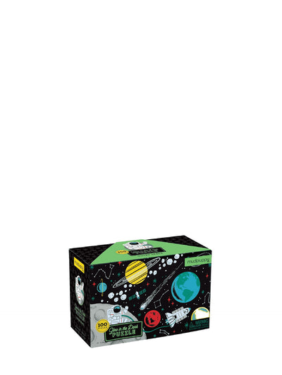 Outer space glow-in-the-dark puzzle, 100 pieces