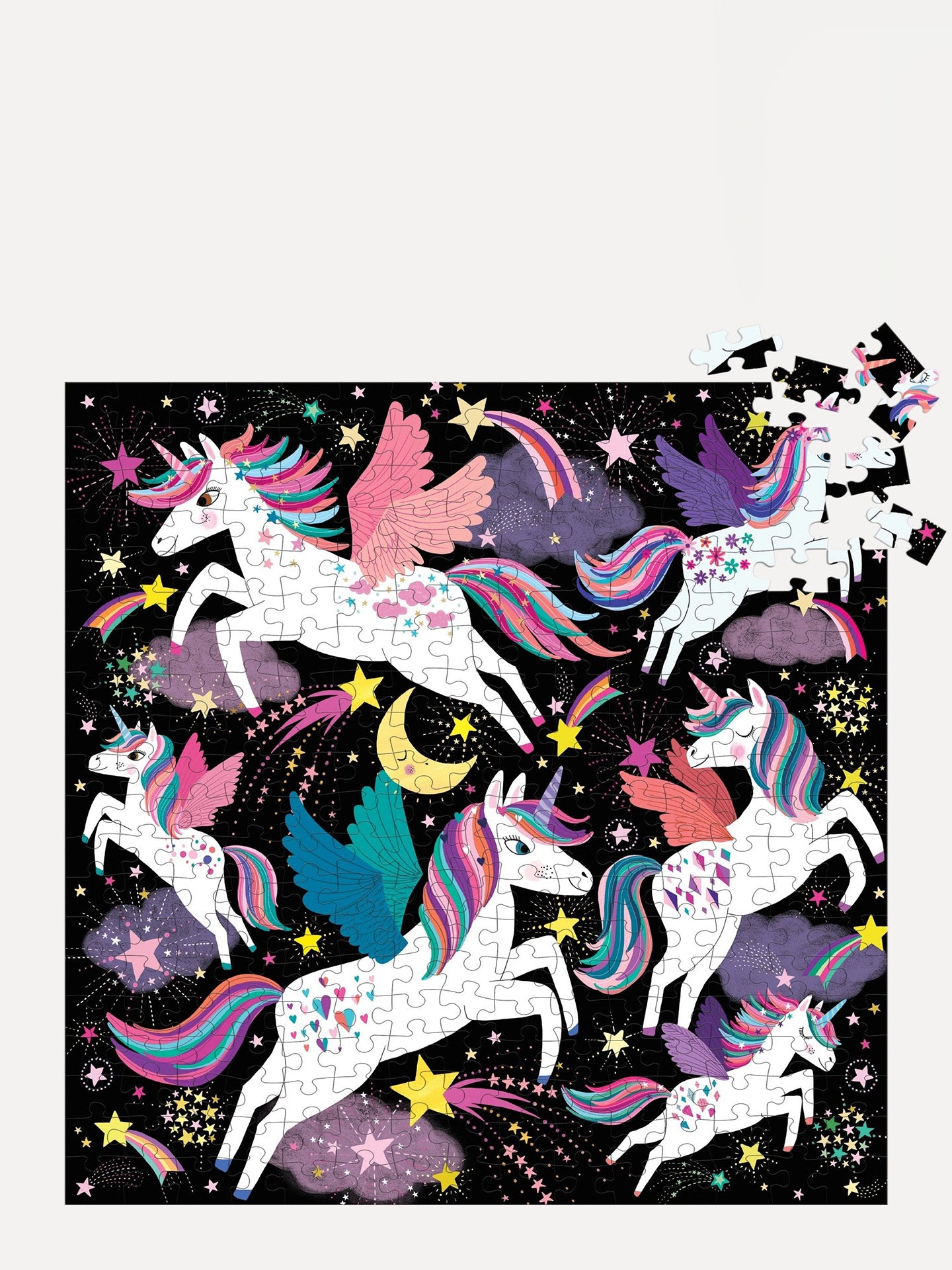 Unicorn illuminated glow-in-the-dark family puzzle (300 pieces)