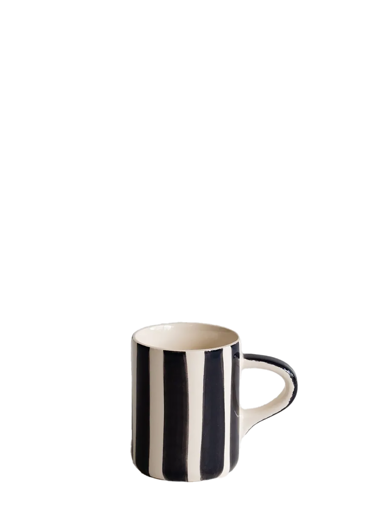 Candy stripe espresso cup, graphite